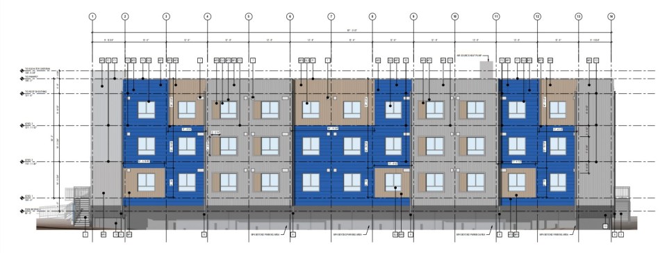 An architectural drawing of the new apartment building as seen in a proposal submitted to the Town of Inuvik.